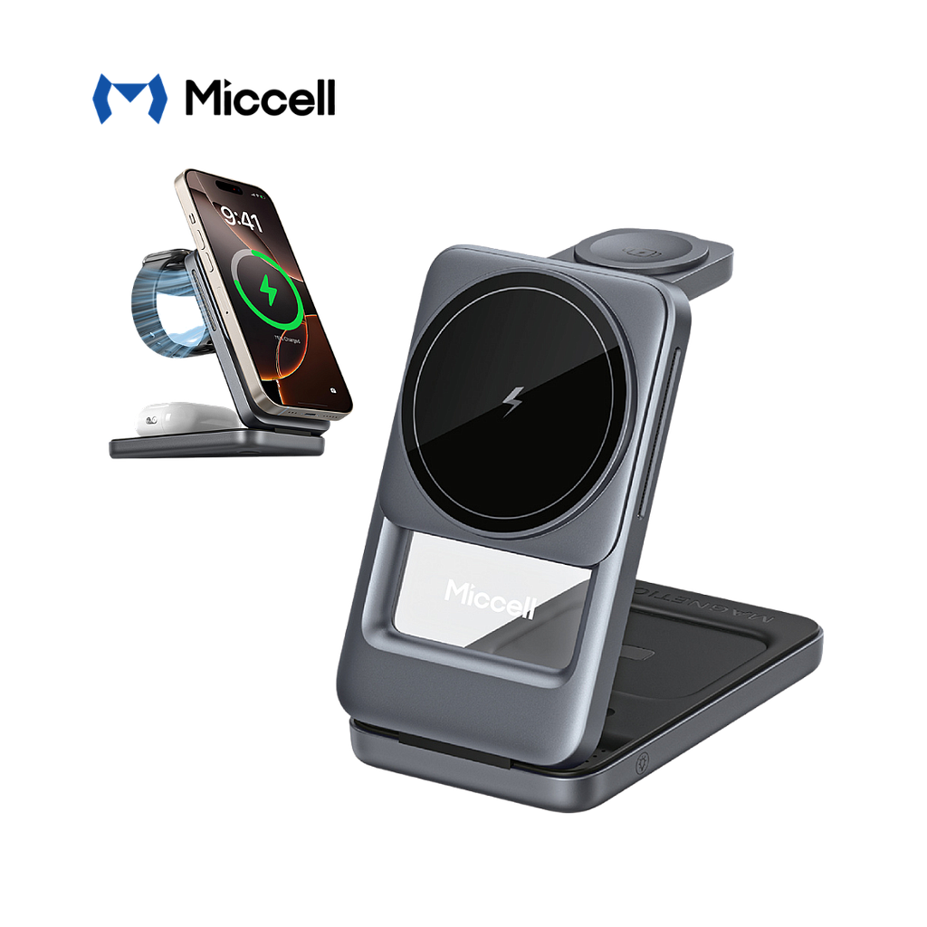 Cargador Miccell Inalambrico 3 en 1 15W(VQ-W18)