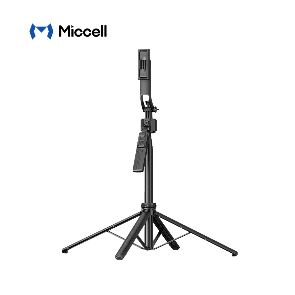 Tripode Miccell para telefono con Autorotacion Negro (VQ-MC03)