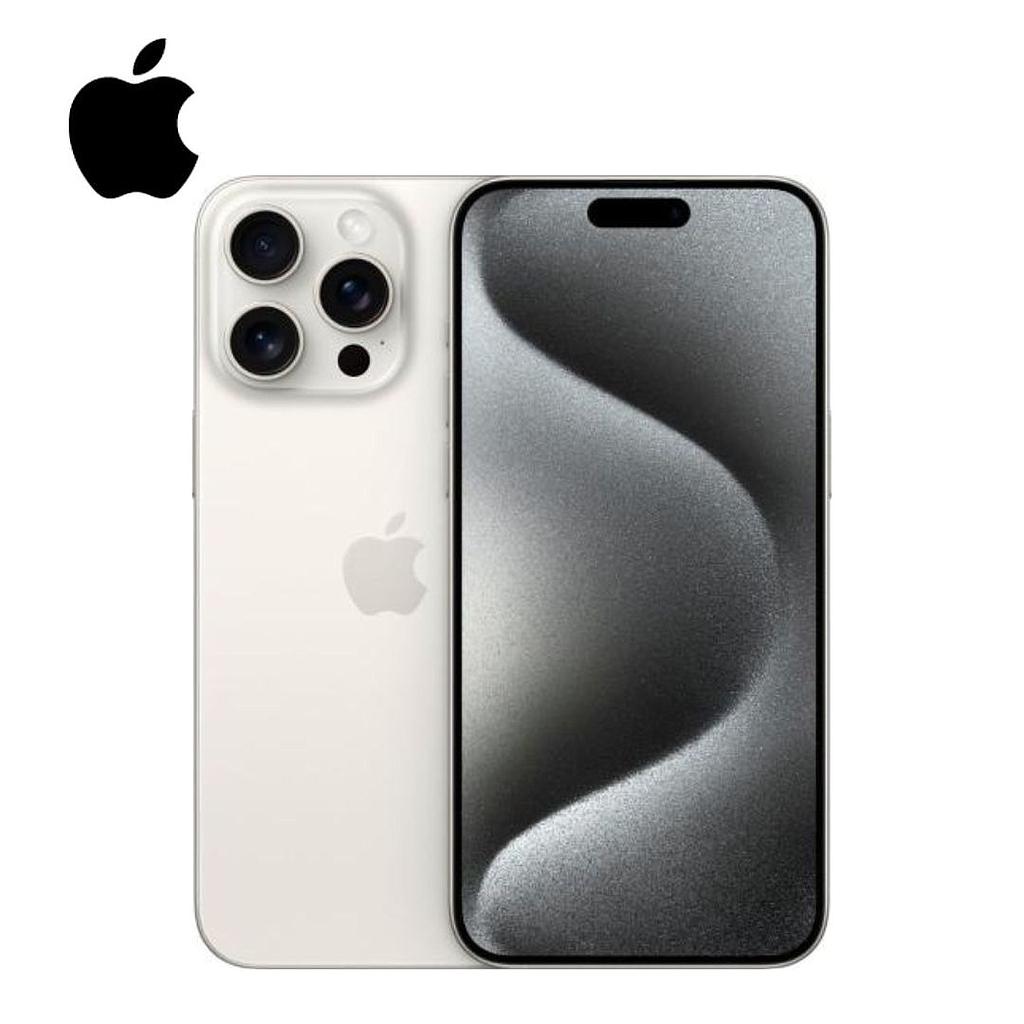 Celular iPhone 15 Pro Max 256GB Certificado Clase B Liberado E-Sim Blanco Titanio