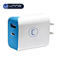 Cargador UNNO TEKNO PD20W Dual USB-A y USB-C Blanco (PW5056WT)