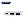 Hub UNNO TEKNO 3 en 1 Tipo CUSB-C a USB-A UNNO TEKNO (HB1101SV)