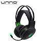 Audifono UNNO TEKNO Brave Gaming 3.5 mm Negro con Verde (HS7235GN)