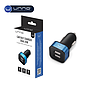 Cargador UNNO TEKNO para Carro Carga Rapida Dual USB 3.4A 5V (PW5021BK)