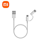 Cable Xiaomi Mi 2 en 1 Micro USB a tipo C 1m Blanco 