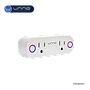 Tomacorriente UNNO TEKNO Dual plug 1760W Blanco (PW5302WT)